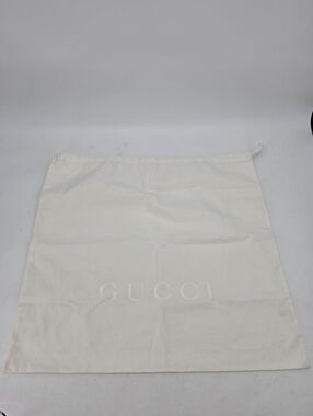 Gucci Large White Dust Bag with Drawstring 26x28 100% Cotton